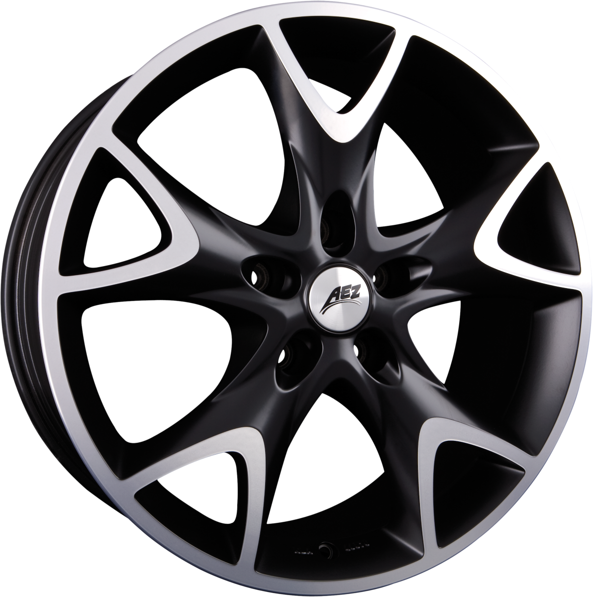 AEZ Phoenix DARK Matt-Schwarz Frontpoliert Alufelge 9x20 Zoll ET48 LK 5x130 ML71.6 – Bild 2