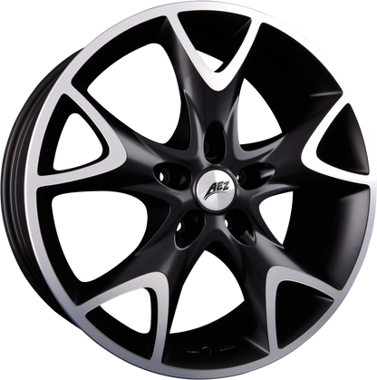 AEZ Phoenix DARK Matt-Schwarz Frontpoliert Alufelge 9x20 Zoll ET48 LK 5x130 ML71.6 – Bild 2