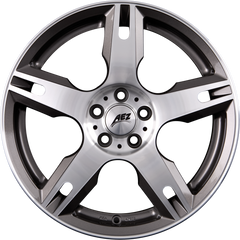 AEZ Tacana Anthrazit Frontpoliert Alufelge 8x18 Zoll ET40 LK 5x112 ML70.1