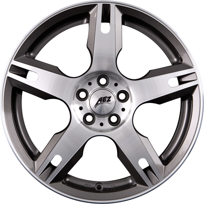 AEZ Tacana Anthrazit Frontpoliert Alufelge 8x18 Zoll ET40 LK 5x112 ML70.1