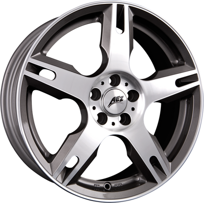 AEZ Tacana Anthrazit Frontpoliert Alufelge 8x18 Zoll ET40 LK 5x112 ML70.1 – Bild 2