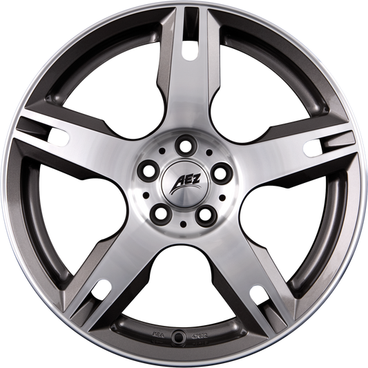 AEZ Tacana Anthrazit Frontpoliert Alufelge 8x19 Zoll ET35 LK 5x100 ML60.1