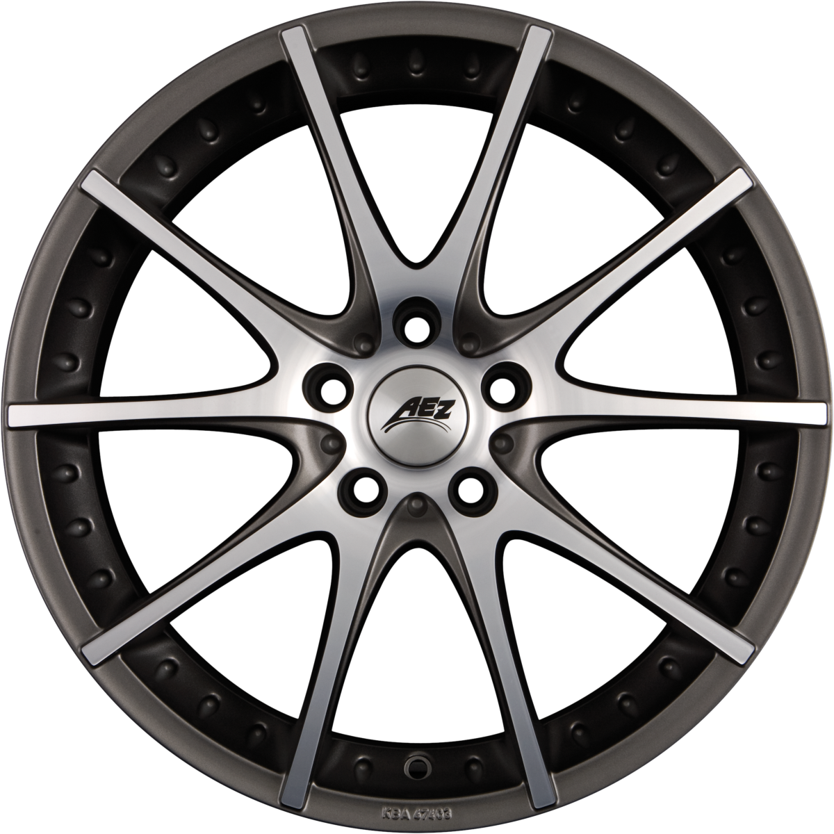 AEZ Tidore DARK Antracite Matt Frontpoliert Alufelge 7x17 Zoll ET48 LK 5x112 ML70.1