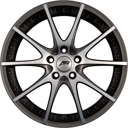 AEZ Tidore DARK Antracite Matt Frontpoliert Alufelge 7x17 Zoll ET48 LK 5x112 ML70.1