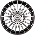 AEZ Valencia DARK Black Polished Alufelge 8x18 Zoll ET48 LK 5x112 ML70.1