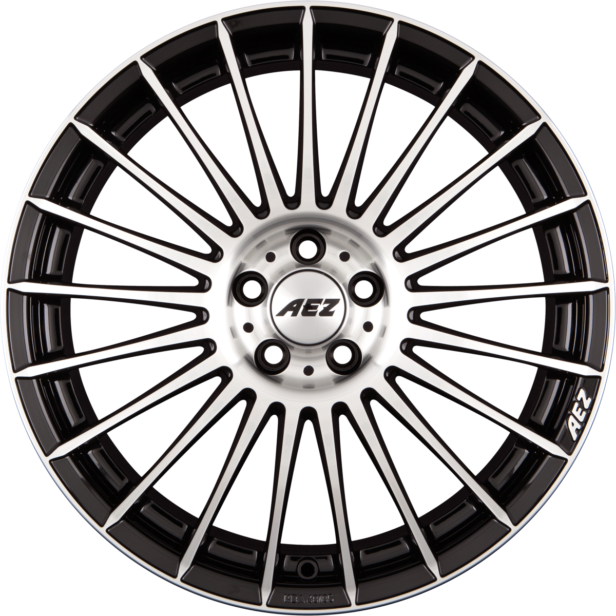 AEZ Valencia DARK Black Polished Alufelge 8x18 Zoll ET48 LK 5x112 ML70.1