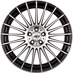 AEZ Valencia DARK Black Polished Alufelge 8x18 Zoll ET48 LK 5x112 ML70.1