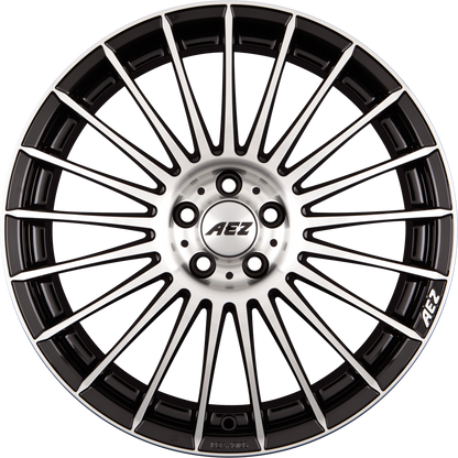 AEZ Valencia DARK Black Polished Alufelge 8x18 Zoll ET48 LK 5x112 ML70.1