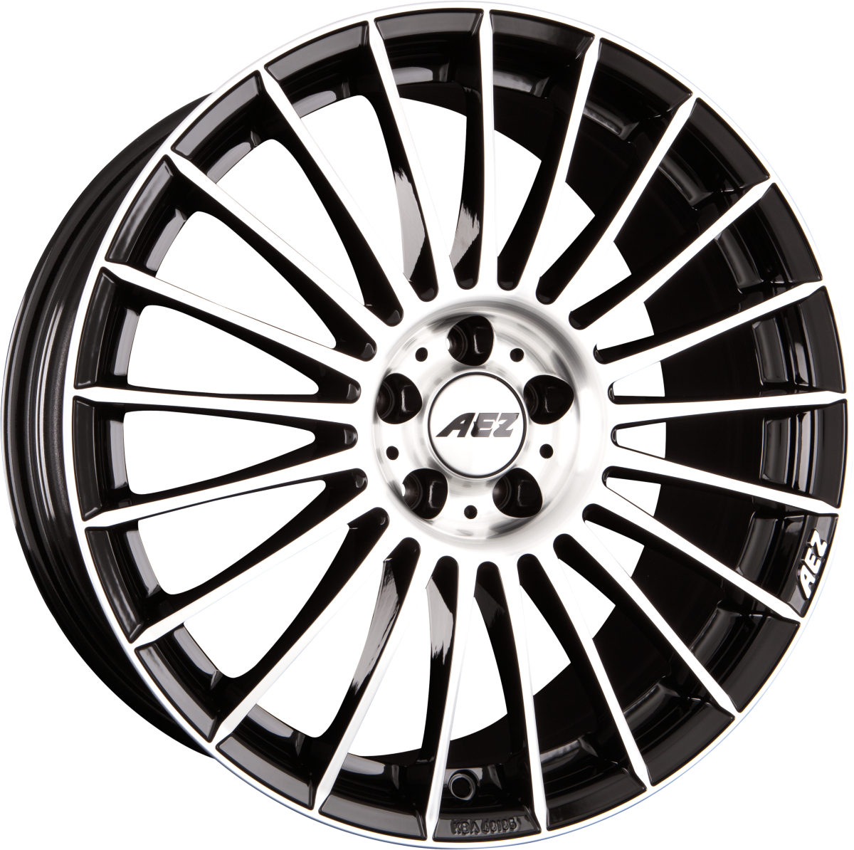 AEZ Valencia DARK Black Polished Alufelge 8x18 Zoll ET48 LK 5x112 ML70.1 – Bild 2