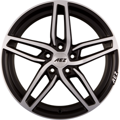 AEZ Genua DARK Black Matt Polished Alufelge 8x19 Zoll ET42 LK 5x112 ML66.6