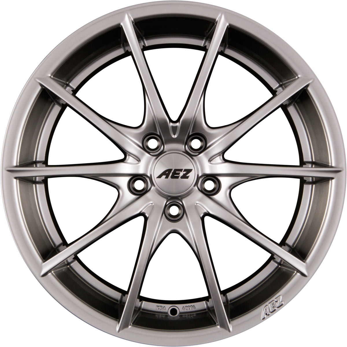 AEZ Bridge High Gloss Alufelge 8x17 Zoll ET48 LK 5x108 ML70.1