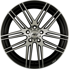 AEZ Cliff DARK Black Front Polished Alufelge 8x18 Zoll ET48 LK 5x112 ML70.1
