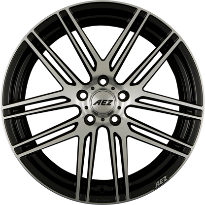 AEZ Cliff DARK Black Front Polished Alufelge 8x18 Zoll ET48 LK 5x112 ML70.1
