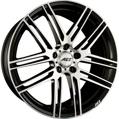 AEZ Cliff DARK Black Front Polished Alufelge 8x18 Zoll ET48 LK 5x112 ML70.1 – Bild 2