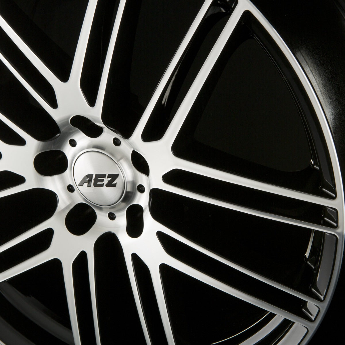 AEZ Cliff DARK Black Front Polished Alufelge 8x18 Zoll ET48 LK 5x112 ML70.1 – Bild 3