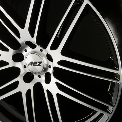 AEZ Cliff DARK Black Front Polished Alufelge 8x18 Zoll ET48 LK 5x112 ML70.1 – Bild 3