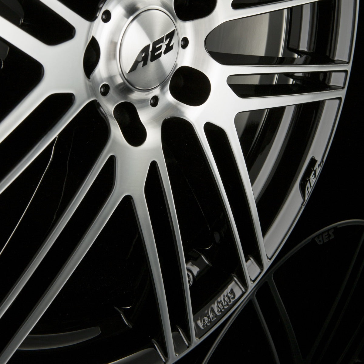 AEZ Cliff DARK Black Front Polished Alufelge 8x18 Zoll ET48 LK 5x112 ML70.1 – Bild 5