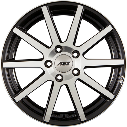 AEZ Straight Black Polished Front Alufelge 9.5x19 Zoll ET17 LK 5x120 ML72.6