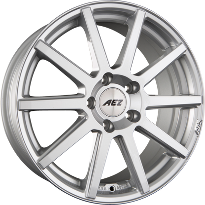 AEZ Straight SHINE Silver Alufelge 7.5x17 Zoll ET45 LK 5x112 ML70.1 – Bild 2