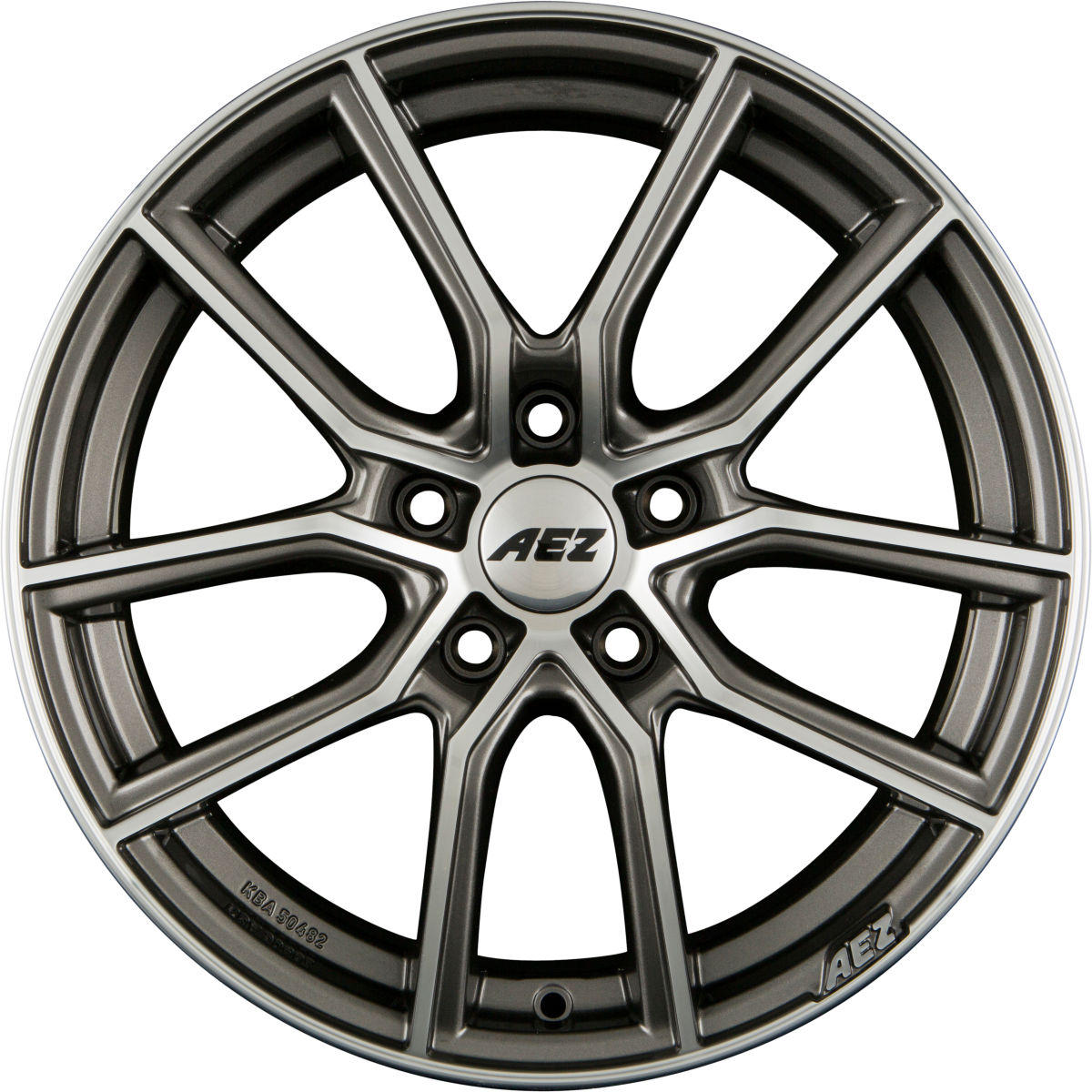 AEZ Raise Gunmetal Polished Alufelge 8x18 Zoll ET48 LK 5x112 ML70.1