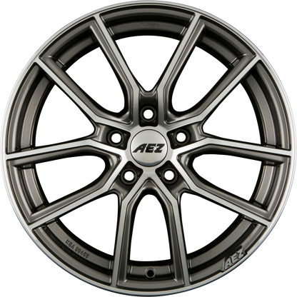 AEZ Raise Gunmetal Polished Alufelge 8x18 Zoll ET48 LK 5x112 ML70.1