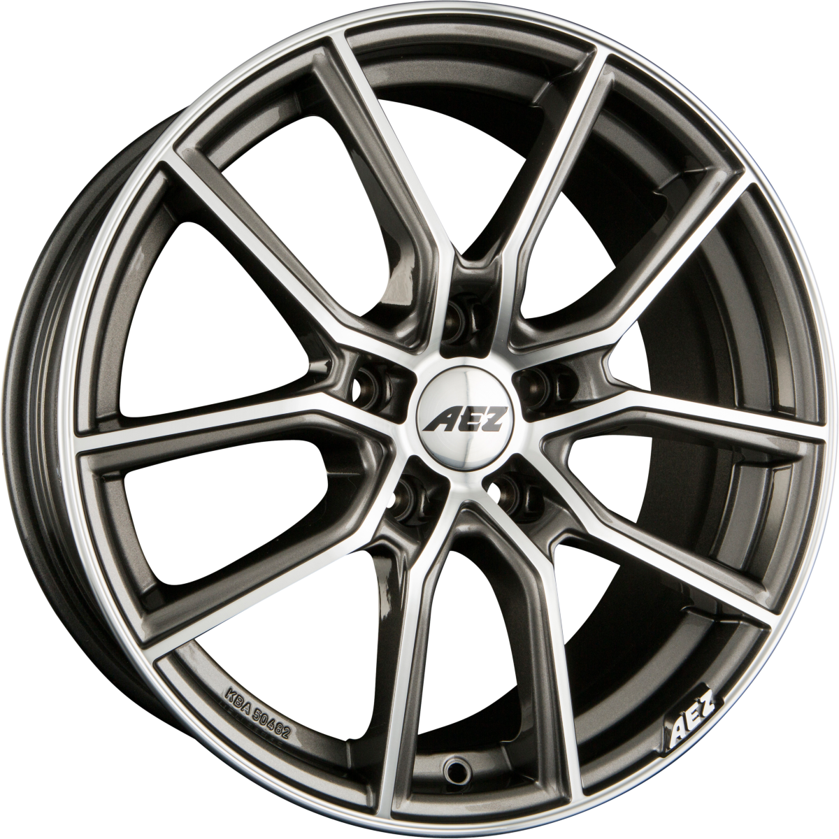 AEZ Raise Gunmetal Polished Alufelge 8x18 Zoll ET48 LK 5x112 ML70.1 – Bild 2