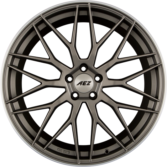 AEZ Crest DARK - Gunmetal Matt Polished Lip Alufelge 9x19 Zoll ET40 LK 5x114.3 ML71.6