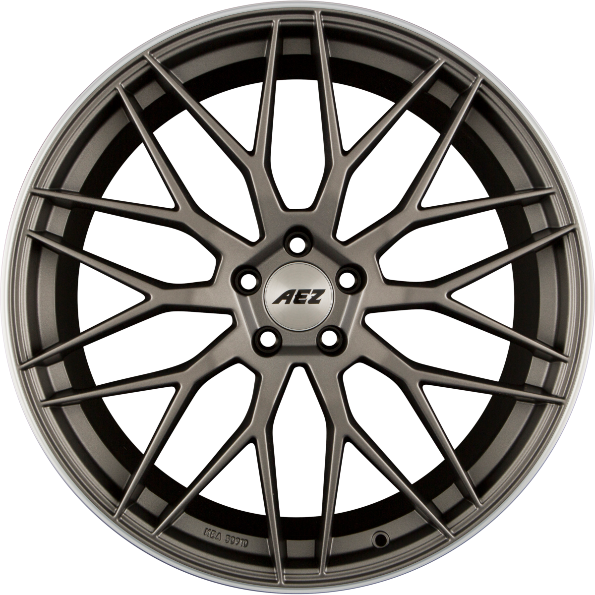 AEZ Crest DARK - Gunmetal Matt Polished Lip Alufelge 9x21 Zoll ET35 LK 5x108 ML70.1