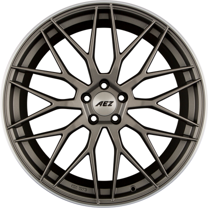 AEZ Crest DARK - Gunmetal Matt Polished Lip Alufelge 9x21 Zoll ET35 LK 5x108 ML70.1
