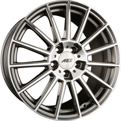 AEZ Steam Gunmetal Polished Alufelge 8x18 Zoll ET52 LK 5x120 ML72.6 – Bild 2