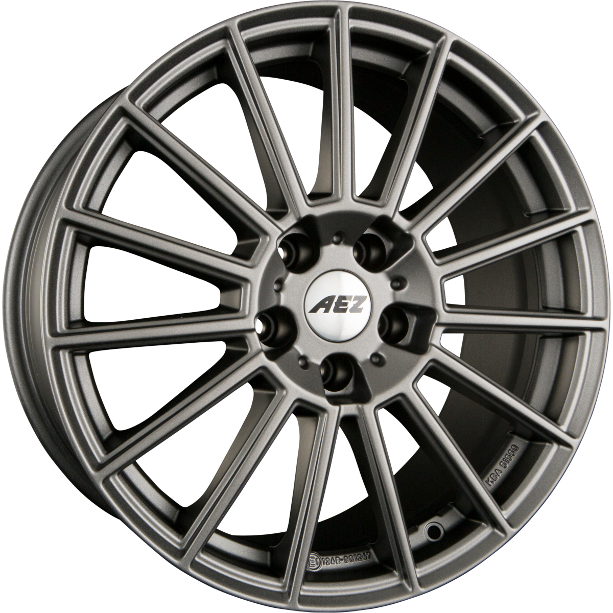 AEZ Steam GRAPHITE - Graphite Matt Alufelge 7.5x17 Zoll ET52 LK 5x112 ML66.6 – Bild 2