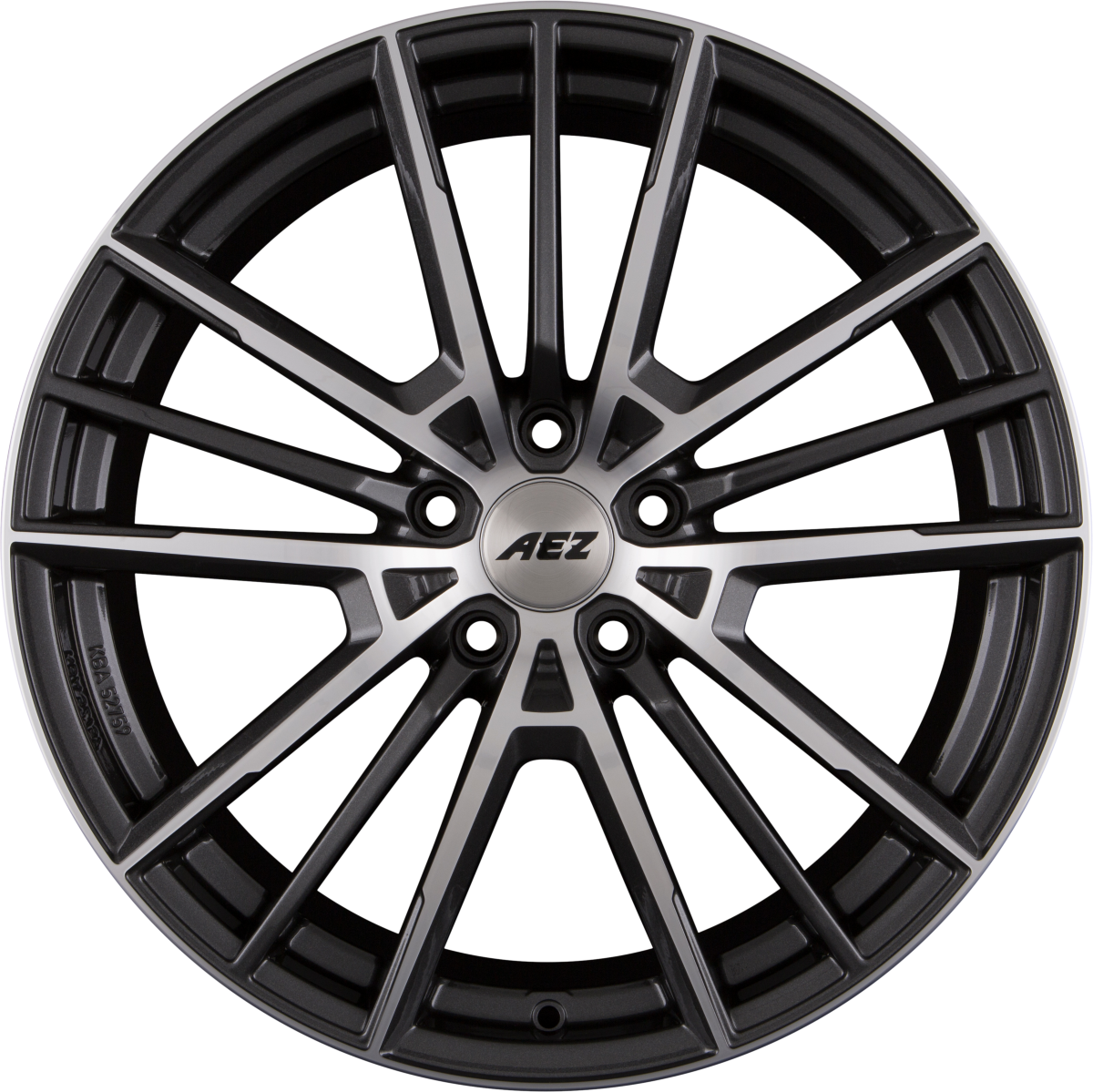 AEZ Kaiman DARK - Gunmetal Frontpoliert Alufelge 8x19 Zoll ET30 LK 5x112 ML66.6