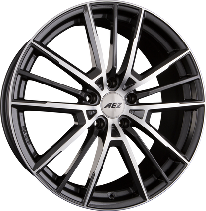 AEZ Kaiman DARK - Gunmetal Frontpoliert Alufelge 8x19 Zoll ET30 LK 5x112 ML66.6 – Bild 2