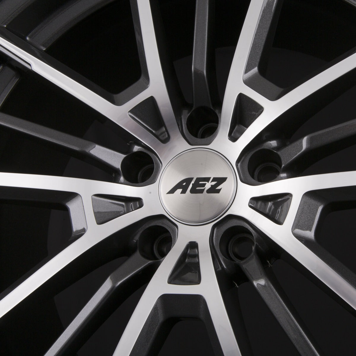 AEZ Kaiman DARK - Gunmetal Frontpoliert Alufelge 8x19 Zoll ET30 LK 5x112 ML66.6 – Bild 4