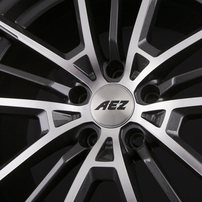AEZ Kaiman DARK - Gunmetal Frontpoliert Alufelge 8x19 Zoll ET46 LK 5x112 ML70.1 – Bild 4