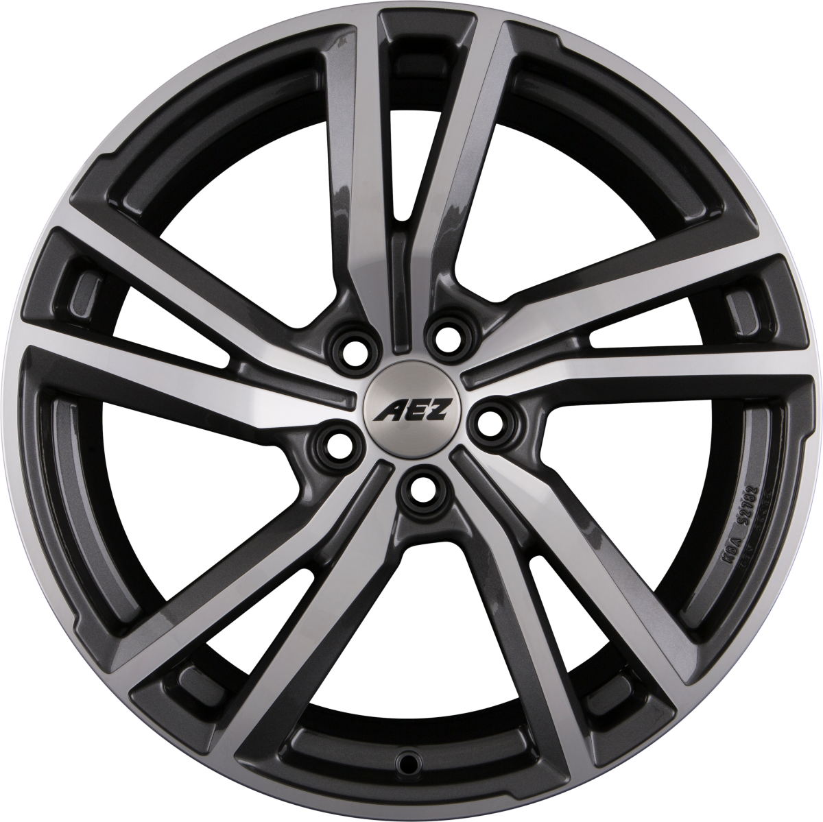 AEZ North DARK - Gunmetal Frontpoliert Alufelge 8.5x19 Zoll ET45 LK 5x112 ML70.1