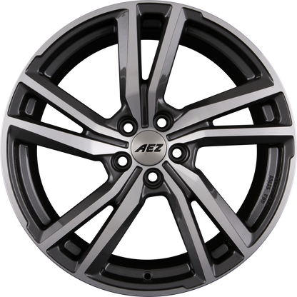 AEZ North DARK - Gunmetal Frontpoliert Alufelge 8.5x19 Zoll ET45 LK 5x112 ML70.1