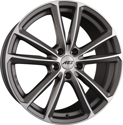 AEZ Tioga TITAN - Graphite Matt Polish Alufelge 7x17 Zoll ET49 LK 5x112 ML57.1 – Bild 2