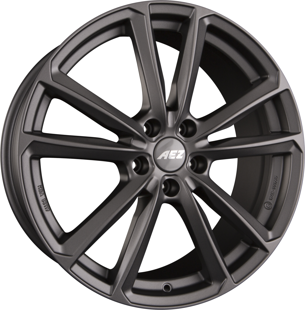 AEZ Tioga GRAPHITE - Graphite Matt Alufelge 7x17 Zoll ET40 LK 5x112 ML57.1 – Bild 2