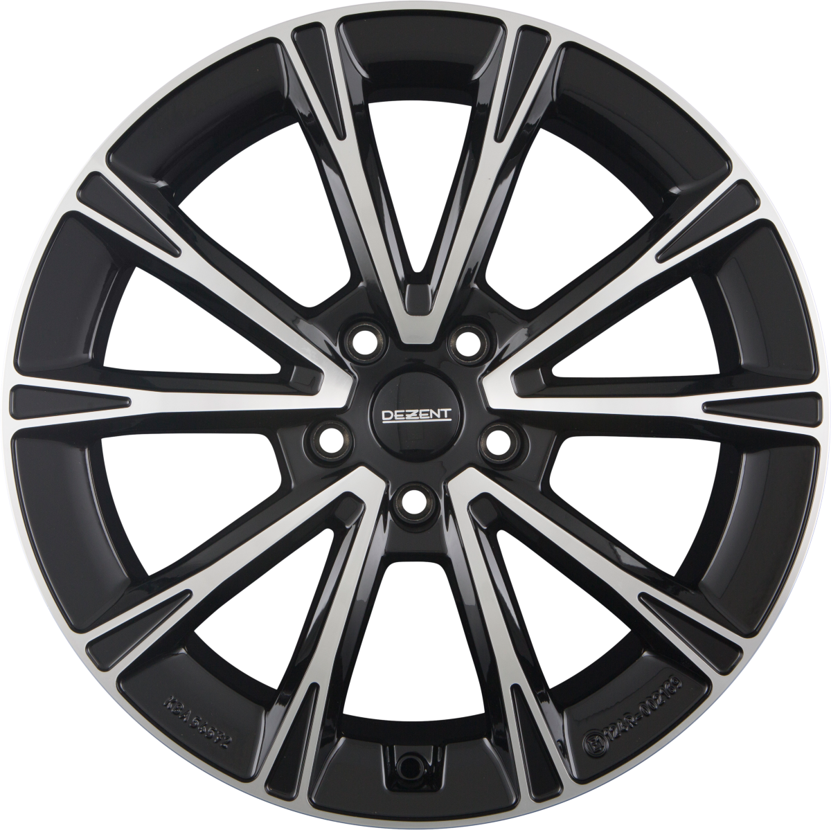 Dezent AR DARK - Schwarz Frontpoliert Alufelge 8x20 Zoll ET50 LK 5x114.3 ML66.1