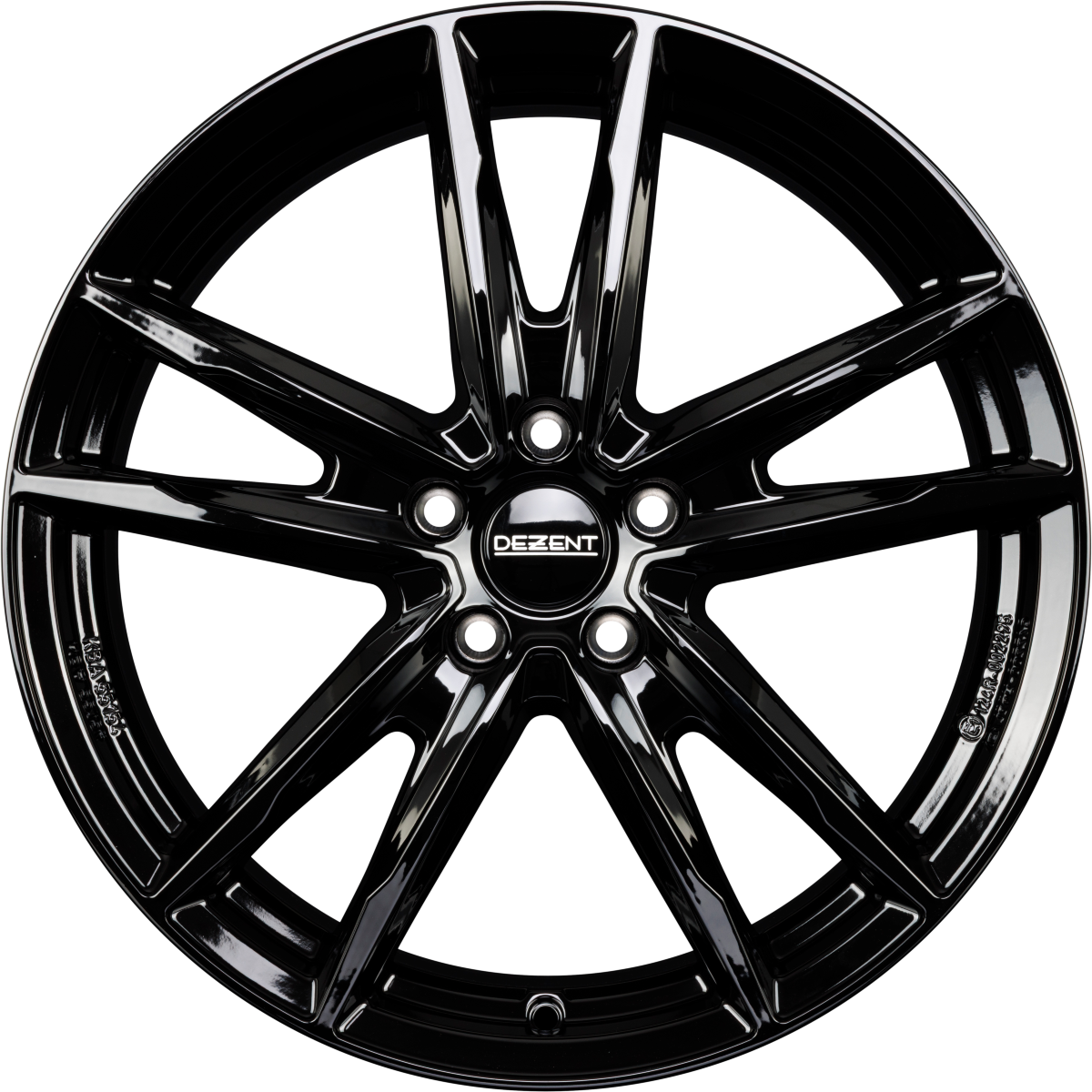 Dezent KF BLACK - Schwarz Glänzend Alufelge 7x17 Zoll ET45 LK 5x114.3 ML64.1