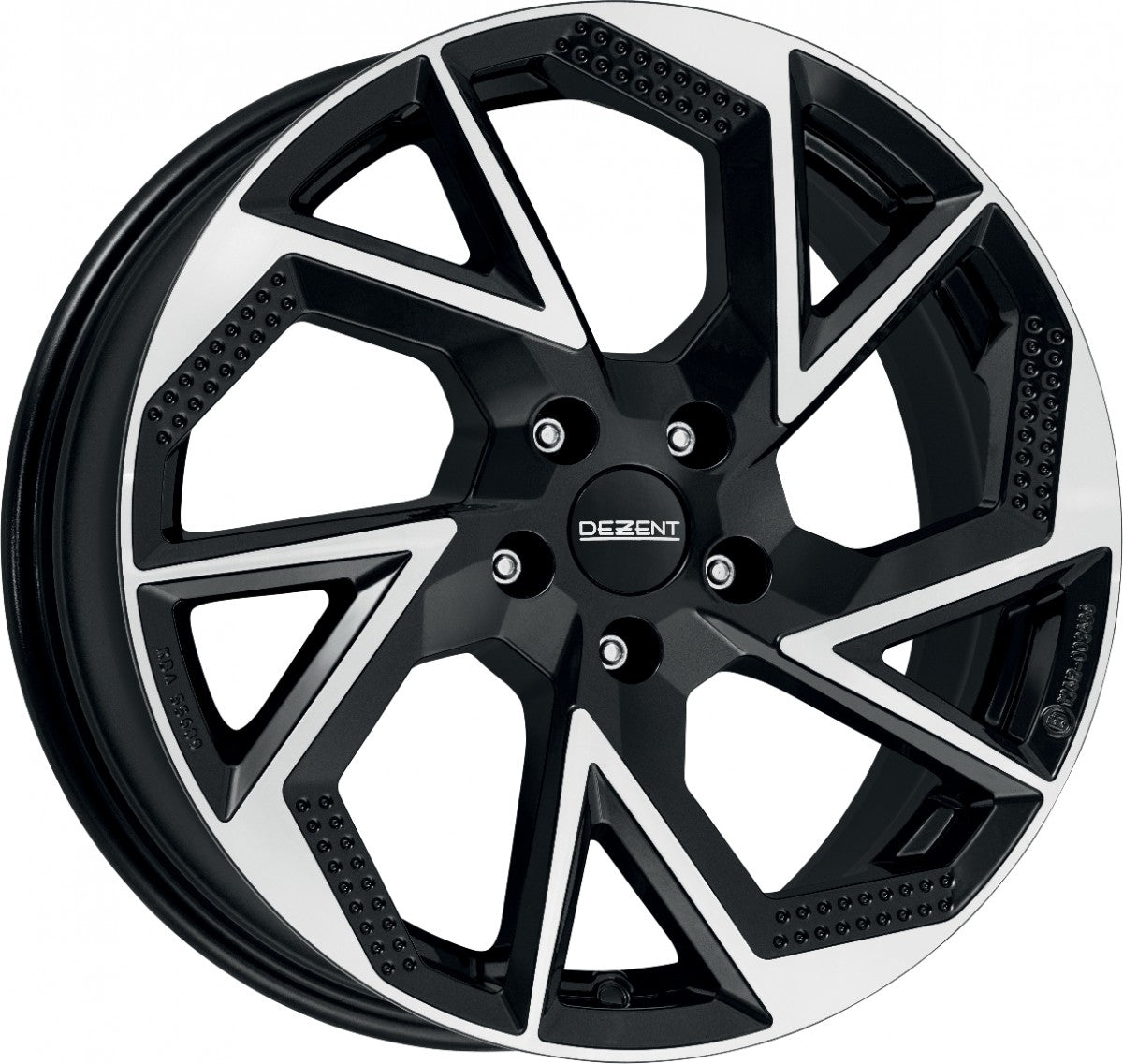 Dezent AP black/polished 7x17 ET32 - LK4/108 ML65.1