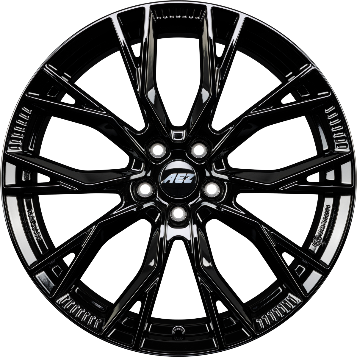 AEZ Toronto BLACK - Schwarz Glänzend Alufelge 8.5x21 Zoll ET30 LK 5x112 ML66.6