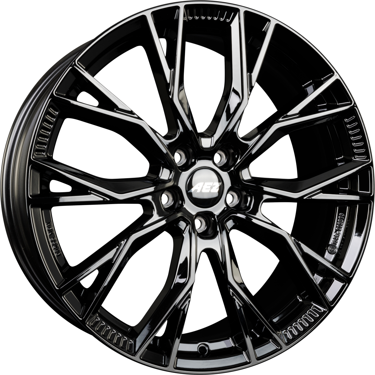 AEZ Toronto BLACK - Schwarz Glänzend Alufelge 8.5x21 Zoll ET30 LK 5x112 ML66.6 – Bild 2