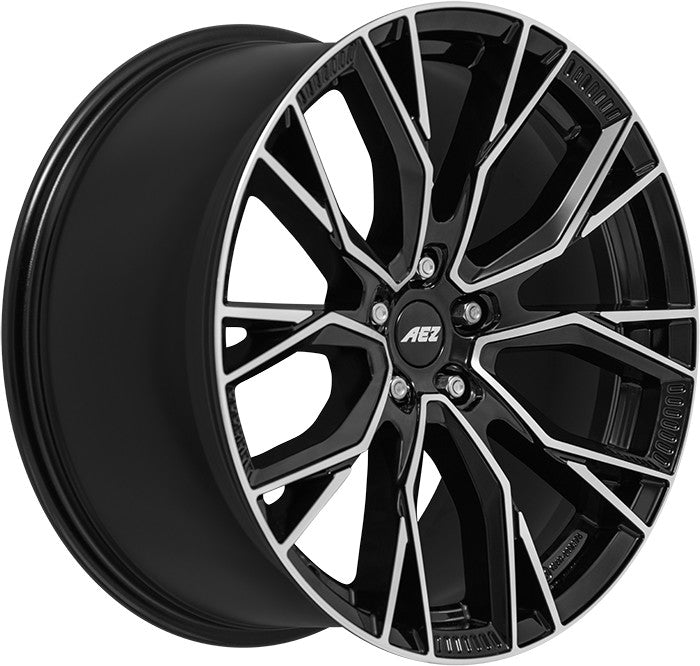 AEZ Toronto black/polished 8.5x19 ET26 - LK5/112 ML66.6