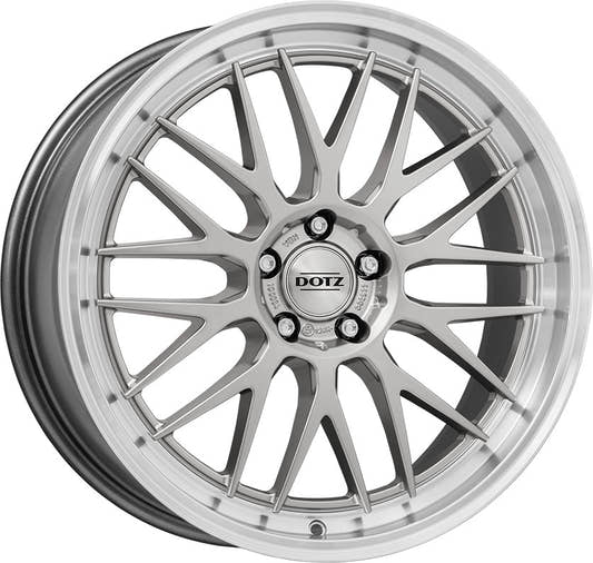 Dotz Bilbao silver/polished lip 9.5x19 ET32 - LK5/120 ML72.6