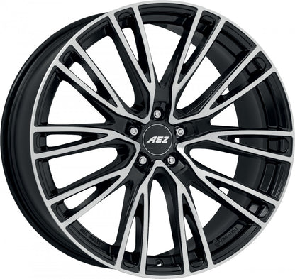 AEZ Seattle black/polished 8x19 ET45 - LK5/112 ML57.1