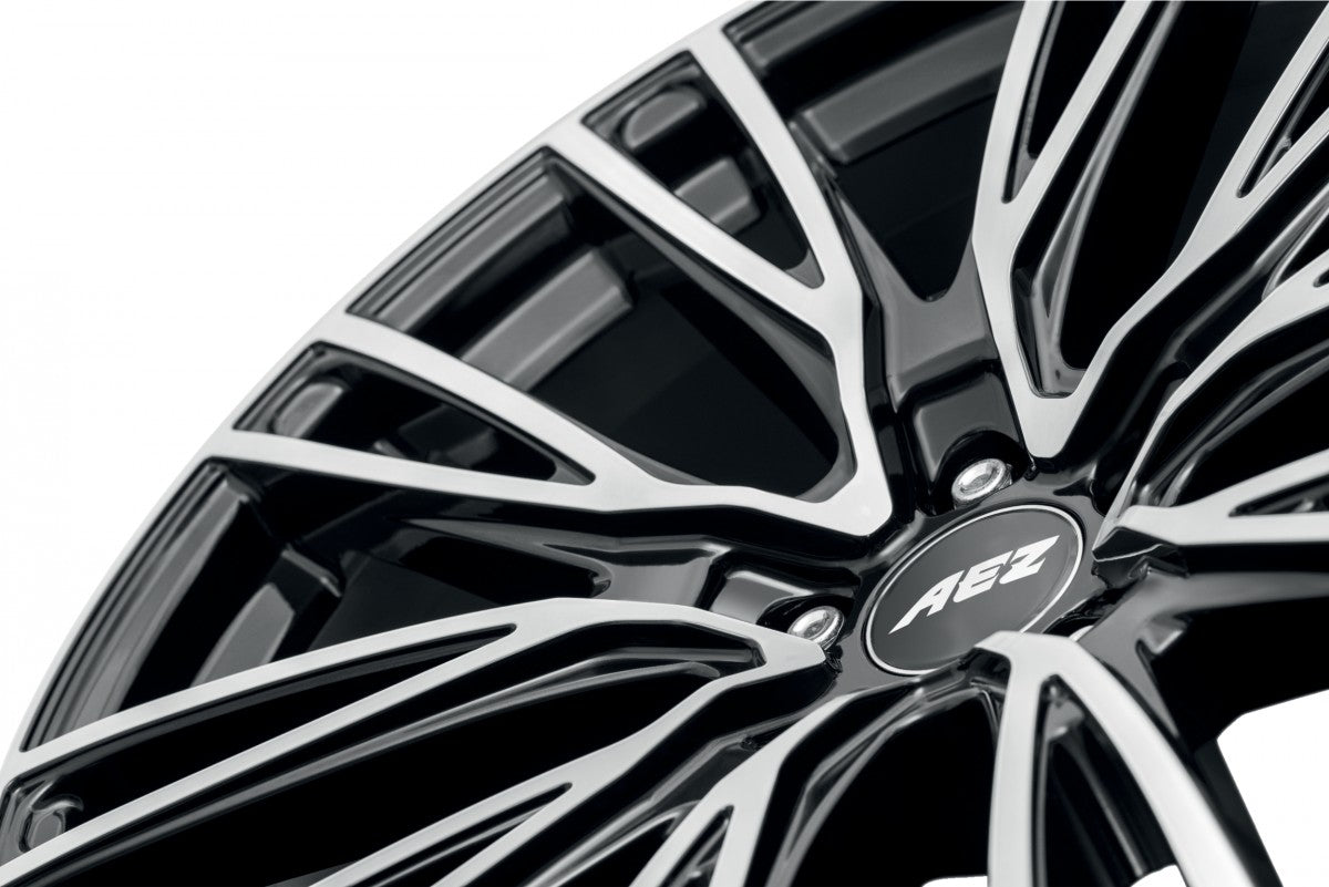 AEZ Seattle black/polished 8x20 ET45 - LK5/112 ML57.1
