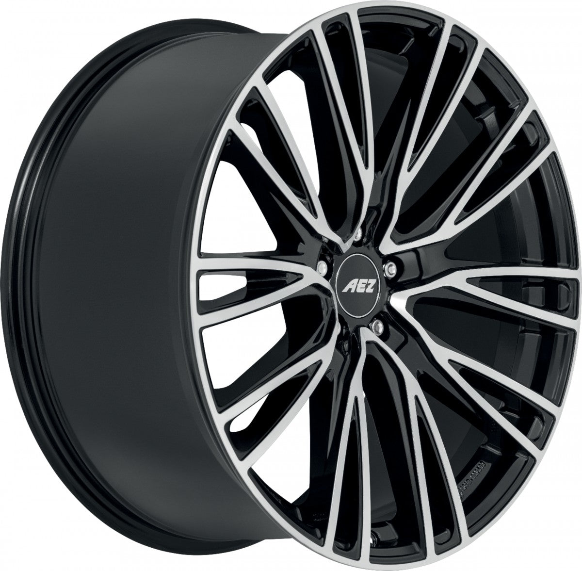 AEZ Seattle black/polished 9.5x22 ET32 - LK5/112 ML66.6