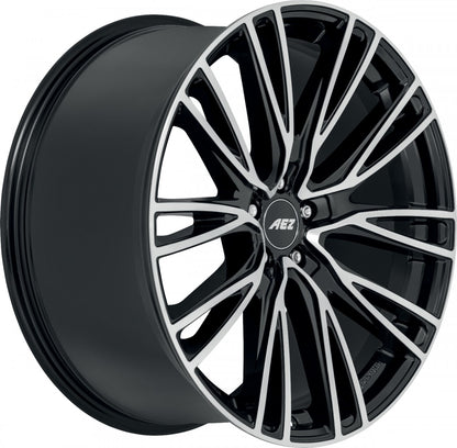 AEZ Seattle black/polished 9.5x22 ET32 - LK5/112 ML66.6